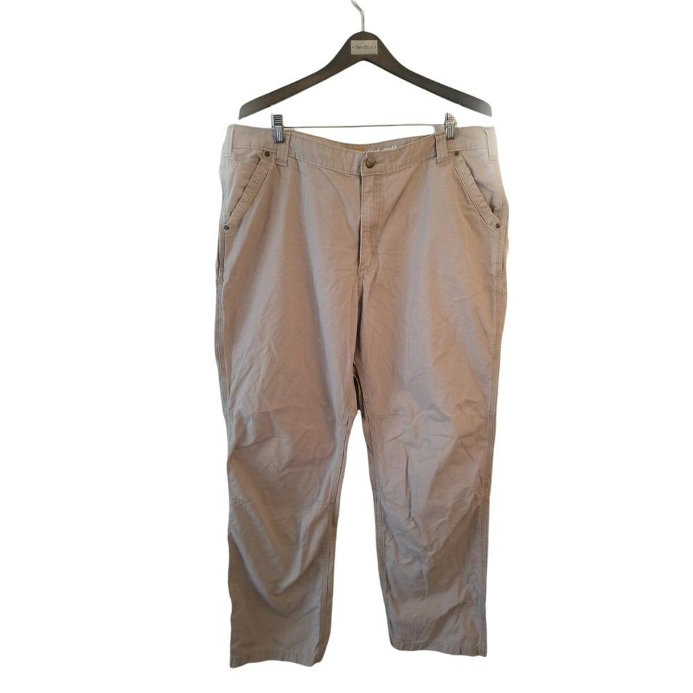 CARHARTT DUNGAREE FIT SIDE POCKET BEIGE MEN'S PANTS SIZE 42X34 SLASH POCKET